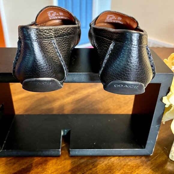 Beautiful NEW COACH Mavis Bit Black Pebbled Grain Leather Loafers Size 5B - Picture 6 of 8